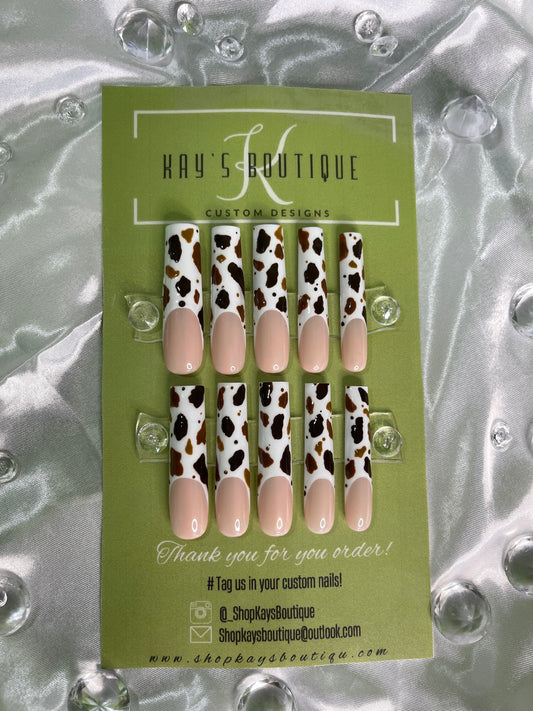 Brown cow print