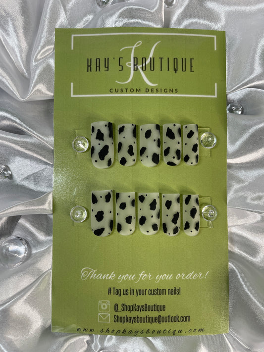 Matte cow print